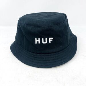 HUF Black Embroidered Logo Bucket Hat OS